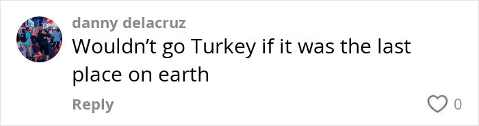 Comment expressing disappointment about a resort in Turkey. Comment expressing disappointment about a resort in Turkey.