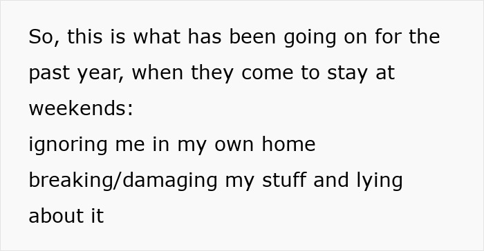 Text describing a stepmom's struggles with stepkids at home, feeling ignored and dealing with damage. Text describing a stepmom's struggles with stepkids at home, feeling ignored and dealing with damage.