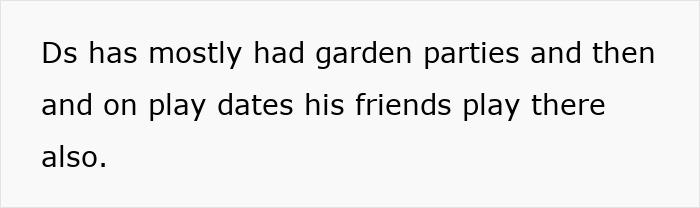 Text about kids' garden parties and playdates, related to mom's free venue request. Text about kids' garden parties and playdates, related to mom's free venue request.