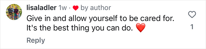Social media comment supporting Susan Sarandon’s daughter on her choices, with a heart emoji. Social media comment supporting Susan Sarandon’s daughter on her choices, with a heart emoji.
