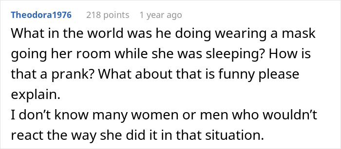 Social media post debating a prank involving brother and girlfriend. Social media post debating a prank involving brother and girlfriend.