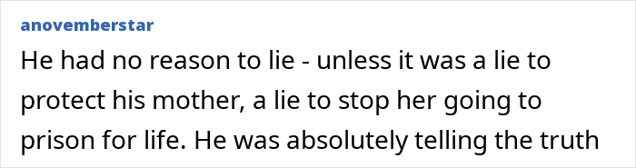 Comment on truthfulness about a son who sent mom to prison. Comment on truthfulness about a son who sent mom to prison.