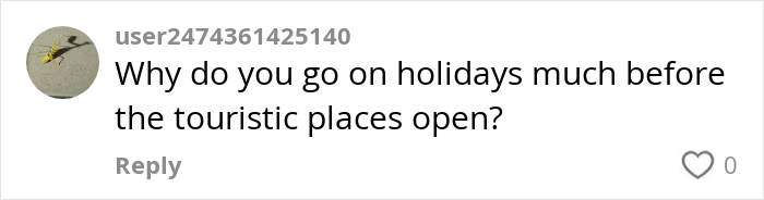 Comment questioning the timing of a Turkey resort holiday, suggesting anticipation of scams. Comment questioning the timing of a Turkey resort holiday, suggesting anticipation of scams.