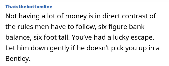 Text post titled thatsthebottomline discussing financial expectations in relationships and contrasting men's rules with reality. Text post titled thatsthebottomline discussing financial expectations in relationships and contrasting men's rules with reality.
