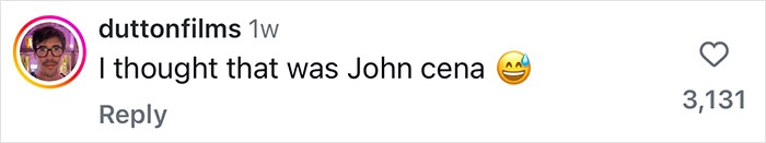 Comment on social media comparing Dwayne Johnson's movie look to John Cena, sparking race confusion. Comment on social media comparing Dwayne Johnson's movie look to John Cena, sparking race confusion.