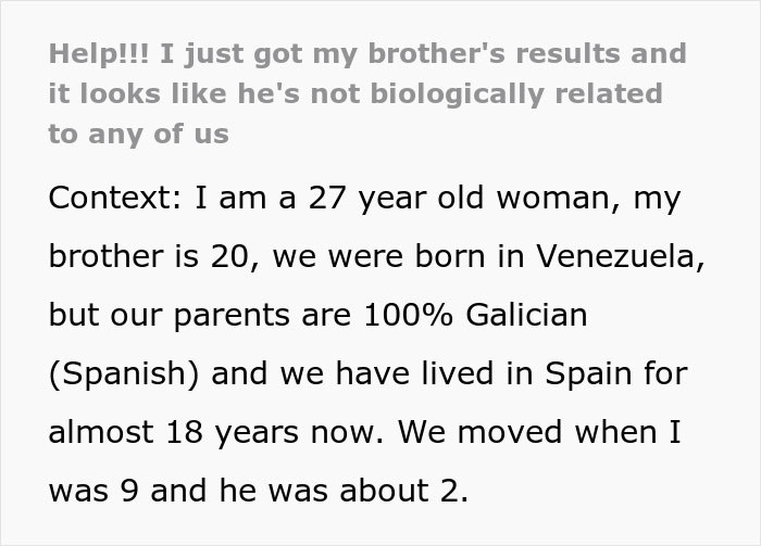 Woman shocked at unexpected family DNA results, unsure of next steps. Woman shocked at unexpected family DNA results, unsure of next steps.