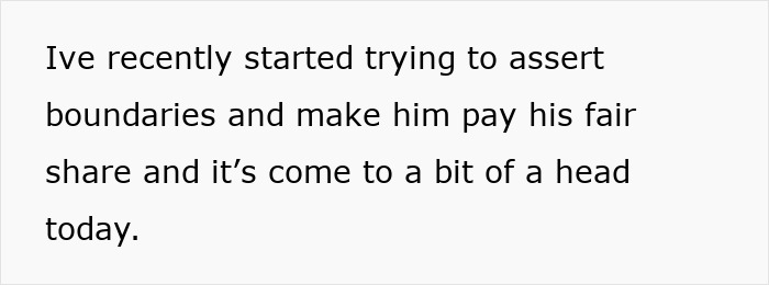 Text expressing frustration about asserting boundaries and insisting on fair payment in a relationship with issues of jealousy and splurging. Text expressing frustration about asserting boundaries and insisting on fair payment in a relationship with issues of jealousy and splurging.