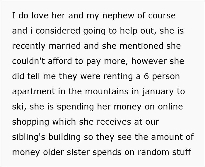 Woman won’t pay sister fairly to babysit newborn, causes conflict over low $1 an hour babysitting offer and family tensions Woman won’t pay sister fairly to babysit newborn, causes conflict over low $1 an hour babysitting offer and family tensions