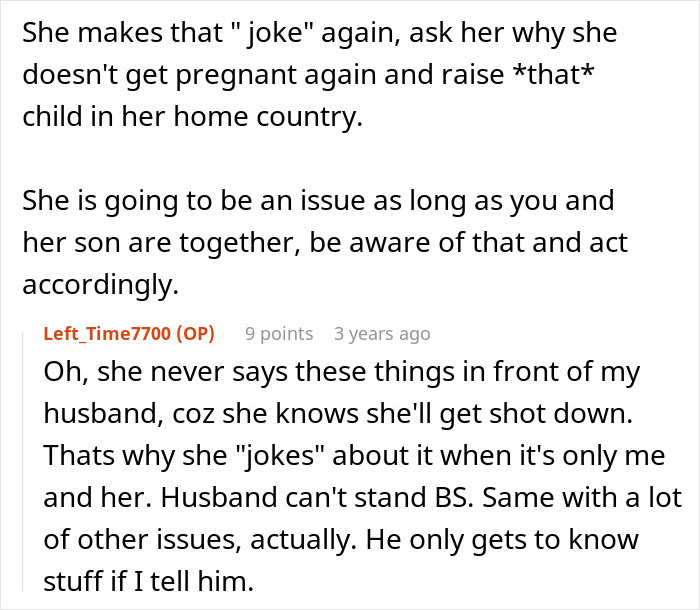 Discussion about MIL's baby comment causing concern for woman. Discussion about MIL's baby comment causing concern for woman.