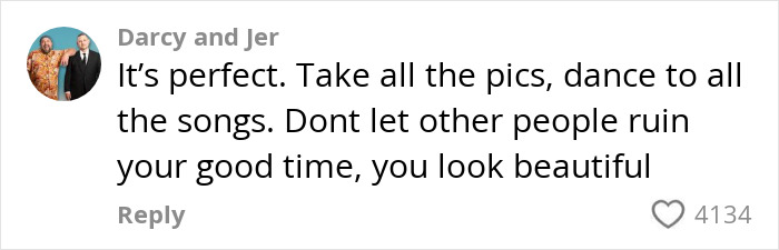 Social media comment encouraging a teen after viral prom dress story, gaining over 4000 likes. Social media comment encouraging a teen after viral prom dress story, gaining over 4000 likes.