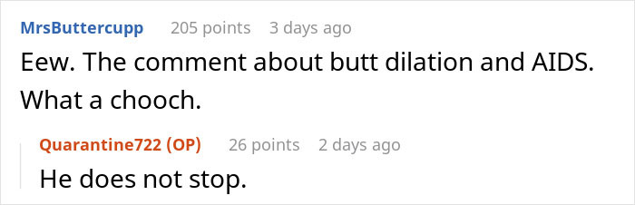 Reddit comments discussing inappropriate remarks about vaccines and new baby. Reddit comments discussing inappropriate remarks about vaccines and new baby.