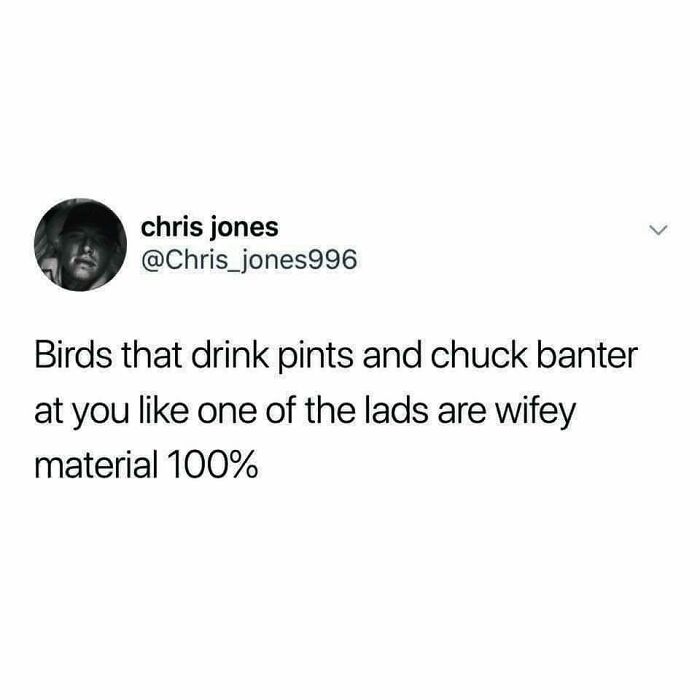 Twitter post with a funny dad joke about birds drinking pints and playful banter, highlighting dad joke humor.