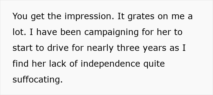 Husband Is Fed Up With Taking His Allergic-To-Driving Wife Everywhere, But She Just Won’t Start Husband Is Fed Up With Taking His Allergic-To-Driving Wife Everywhere, But She Just Won’t Start