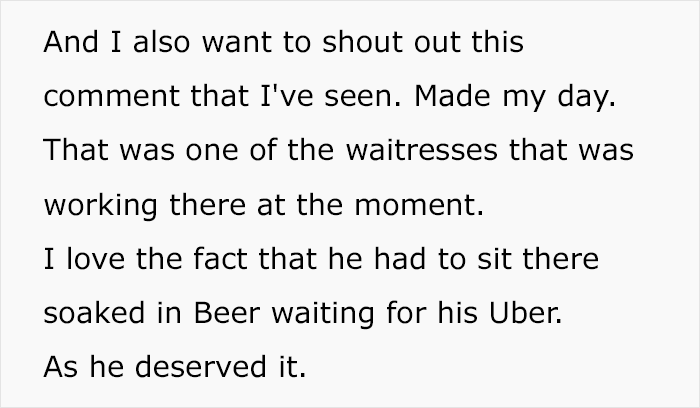 Text message revealing a cheater soaked in beer, waiting for an Uber, highlighting infidelity drama. Text message revealing a cheater soaked in beer, waiting for an Uber, highlighting infidelity drama.