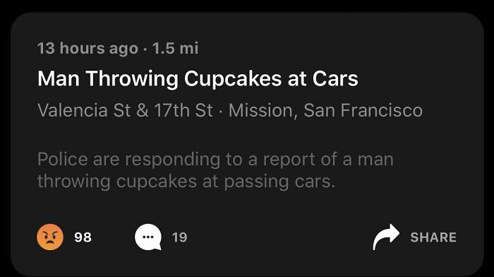 Man Throwing Cupcakes At Cars Sprinkle Your Rage