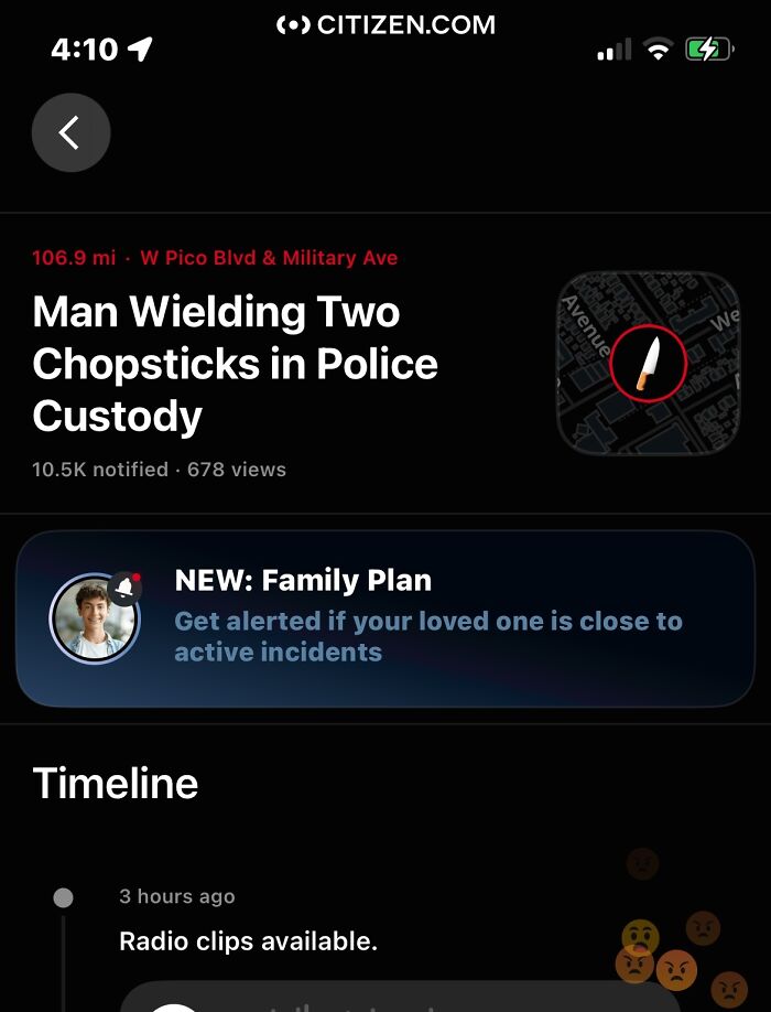 Man Wielding Two Chopsticks In Police Custody Deadliest Utensils Since The Spork