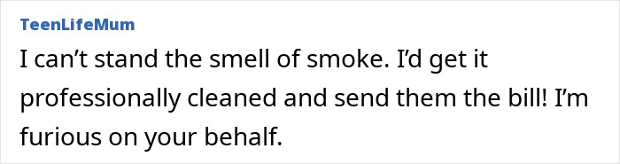Comment expressing anger over neighbors destroying sofa and making a mess. Comment expressing anger over neighbors destroying sofa and making a mess.