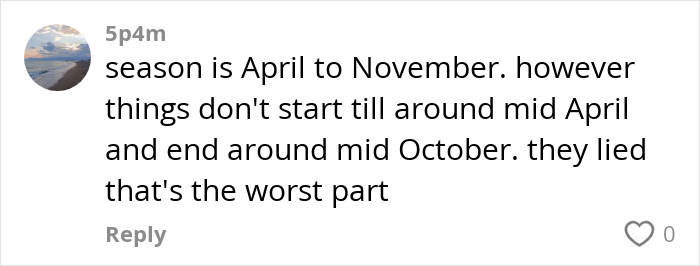 Comment discussing the season and misleading information about a 5-star resort in Turkey. Comment discussing the season and misleading information about a 5-star resort in Turkey.