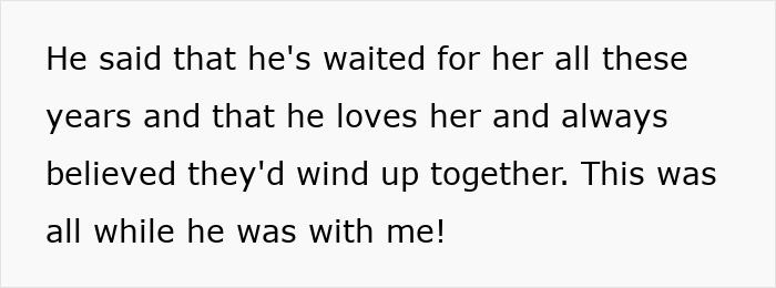 Text about an upset ex-girlfriend learning about her partner's feelings for another woman. Text about an upset ex-girlfriend learning about her partner's feelings for another woman.