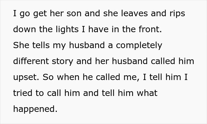 Text about babysitting miscommunication and resulting upset between in-laws. Text about babysitting miscommunication and resulting upset between in-laws.