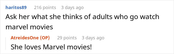 Reddit exchange about video games vs. Marvel movies perception. Reddit exchange about video games vs. Marvel movies perception.