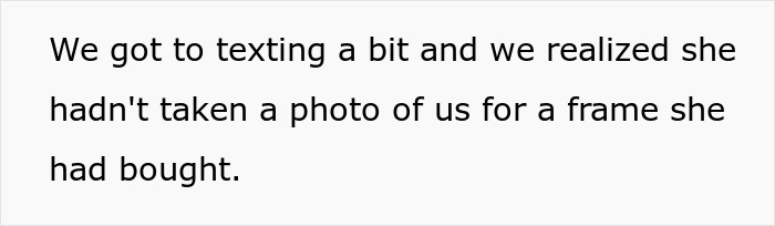 Texting reveal guy's trip to see girlfriend, missing photo for frame she bought. Texting reveal guy's trip to see girlfriend, missing photo for frame she bought.