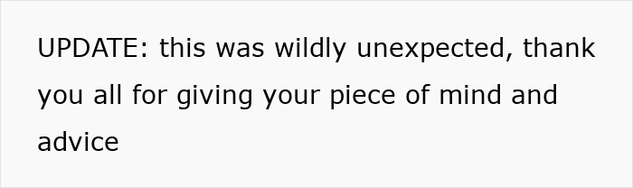 Text post with update message about unexpected reaction after asking for advice on babysitting pay dispute. Text post with update message about unexpected reaction after asking for advice on babysitting pay dispute.