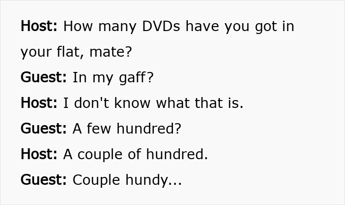 Text exchange about owning a few hundred DVDs, highlighting the appeal of physical media. Text exchange about owning a few hundred DVDs, highlighting the appeal of physical media.