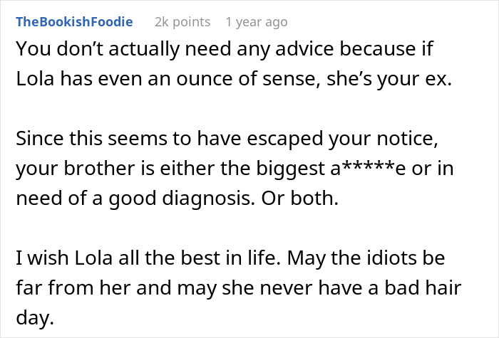 Text screenshot about family conflict over brother's prank on man's girlfriend, leading to relationship advice. Text screenshot about family conflict over brother's prank on man's girlfriend, leading to relationship advice.