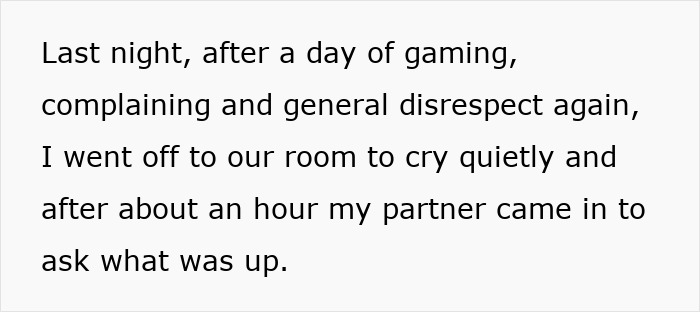 Stepmom emotional moment after kids' behavior, partner reacts defensively. Stepmom emotional moment after kids' behavior, partner reacts defensively.