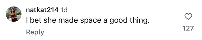 Comment by user natkat214, saying, "I bet she made space a good thing", referencing Blue Origin astronauts. Comment by user natkat214, saying, "I bet she made space a good thing", referencing Blue Origin astronauts.