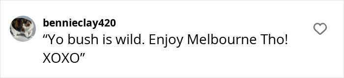 A user comments on waxing outrage, discussing the pubic area and Melbourne trip. A user comments on waxing outrage, discussing the pubic area and Melbourne trip.
