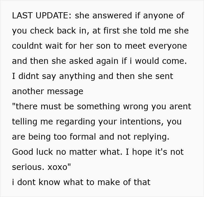 Text message conversation about woman refusing to babysit her newborn for unfair pay and family tension arising. Text message conversation about woman refusing to babysit her newborn for unfair pay and family tension arising.