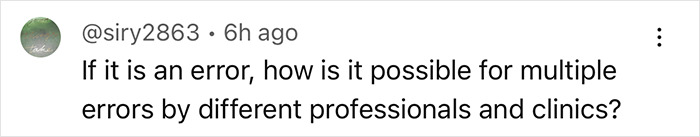 Comment questioning a medical error in a pregnancy involving twins by professionals and clinics. Comment questioning a medical error in a pregnancy involving twins by professionals and clinics.