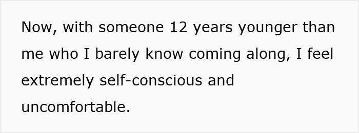 Text expressing an insecure mom's discomfort about a family vacation. Text expressing an insecure mom's discomfort about a family vacation.
