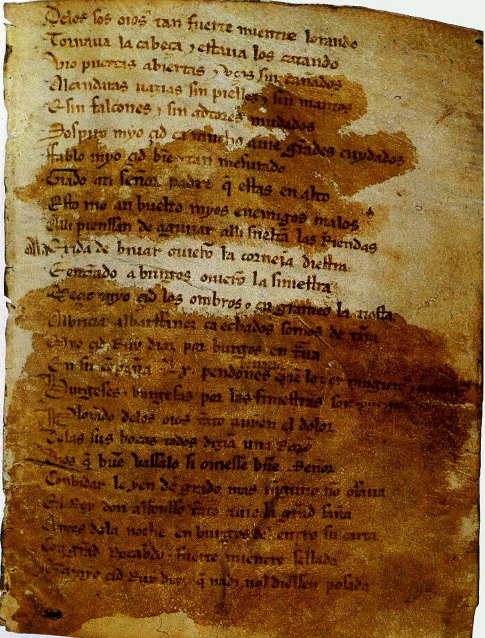 Ancient manuscript showing one of the world's oldest written texts, partially deteriorated but still legible.