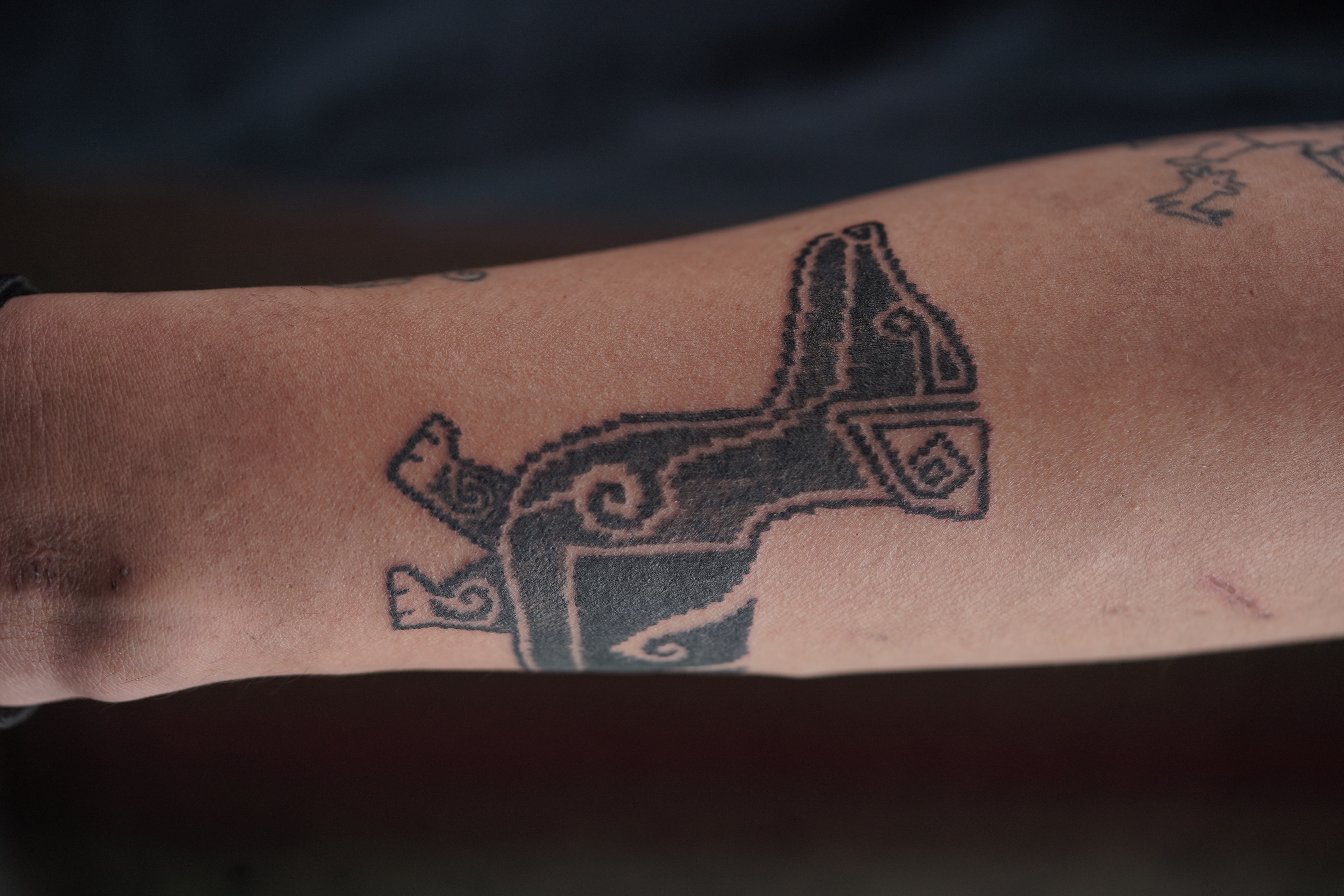 My Fella Tattoos His Dog To Accompany Him.