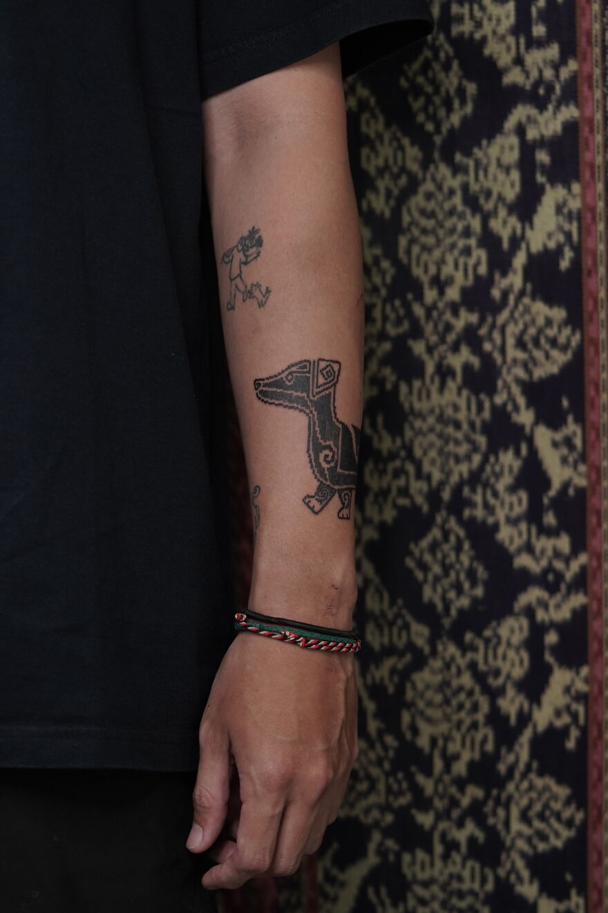 My Fella Tattoos His Dog To Accompany Him.