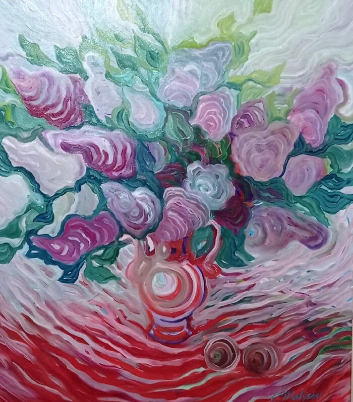 This Ukrainian Artist Captures The Essence Of Spring With Her Unique Painting Style Called “Linear Divisionism”