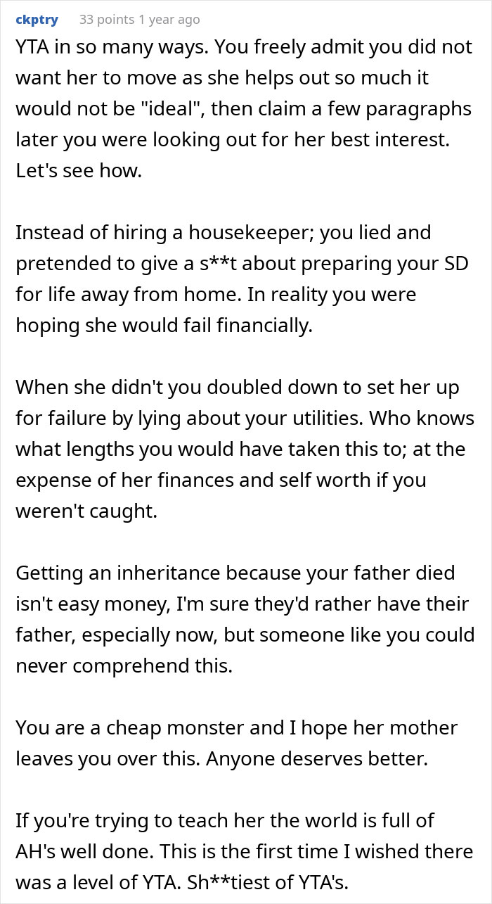 17YO Wants To Move Out, Stepdad Is Annoyed Because She Does Most Of The House Chores