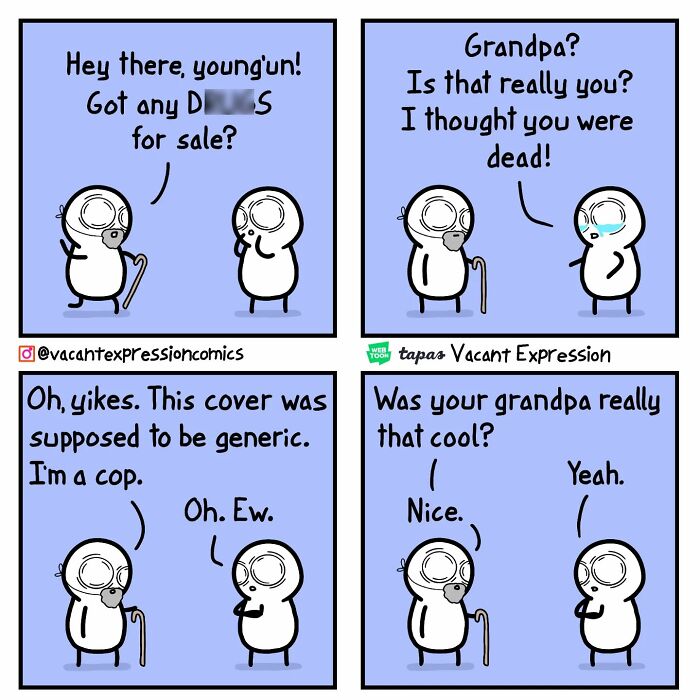 Vacant Expression Comics: Minimalist Humor That Says A Lot With Little