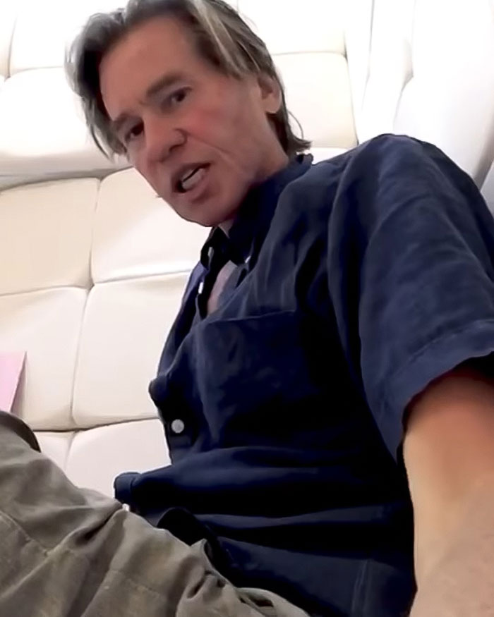 Man wearing a blue shirt seated on a white couch, associated with the Batman star's last social media post. Man wearing a blue shirt seated on a white couch, associated with the Batman star's last social media post.