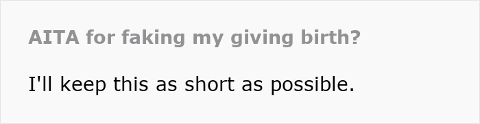 Text asking if faking labor was wrong, exploring loyalty in relationships. Text asking if faking labor was wrong, exploring loyalty in relationships.