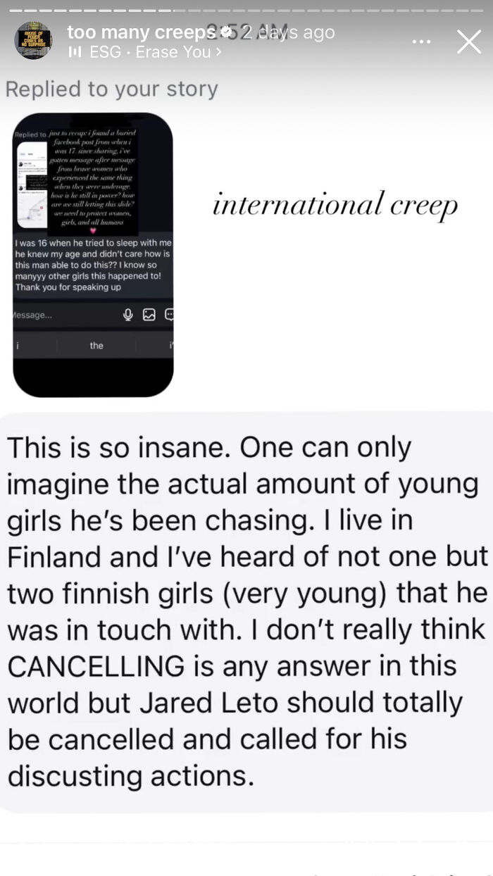 Allie Teilz shares allegations against Jared Leto, highlighting international accusations and seeking accountability. Allie Teilz shares allegations against Jared Leto, highlighting international accusations and seeking accountability.