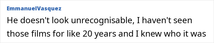 Comment from EmmanuelVasquez about recognizing Jason Biggs after weight loss. Comment from EmmanuelVasquez about recognizing Jason Biggs after weight loss.