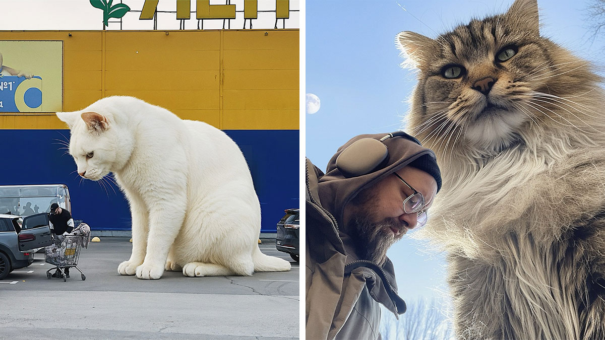 If Cats Were Giants: 24 Surreal Images Created By This Artist (New Pics)