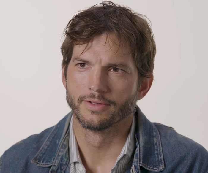 Man in a denim jacket discussing a topic, related to Demi Moore and Ashton Kutcher situation. Man in a denim jacket discussing a topic, related to Demi Moore and Ashton Kutcher situation.