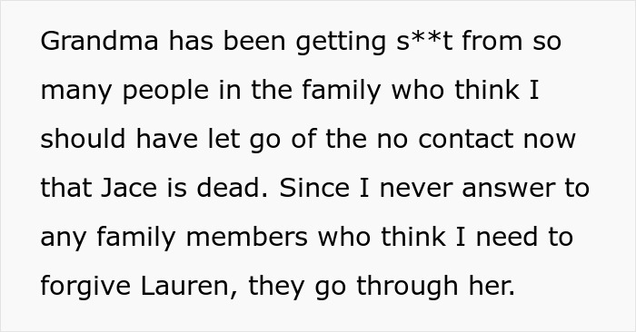 Text message about family conflict over rekindling sister relationship after a man's death. Text message about family conflict over rekindling sister relationship after a man's death.