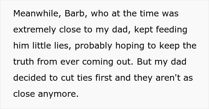 Text discussing family dynamics, with a focus on a cousin's relationship with her dad and issues surrounding a wedding. Text discussing family dynamics, with a focus on a cousin's relationship with her dad and issues surrounding a wedding.