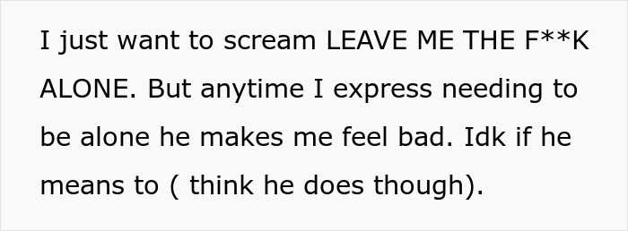 Text expressing a woman's frustration over feeling smothered by her husband's phone calls. Text expressing a woman's frustration over feeling smothered by her husband's phone calls.